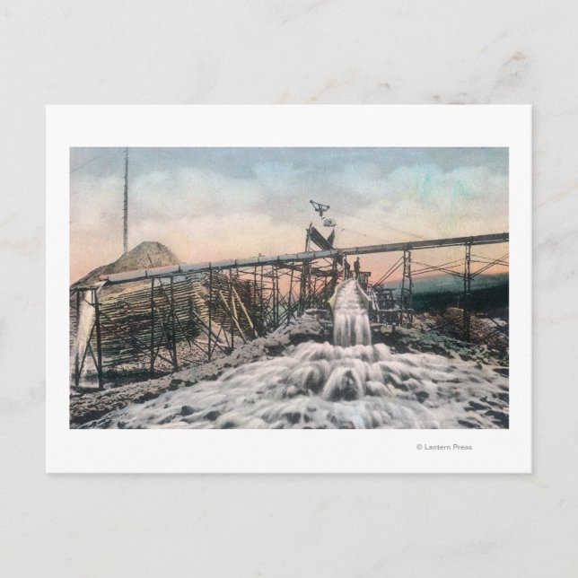 Cartão Postal Caixa de Sluice da Operação de Mineração Dourada d (Frente)