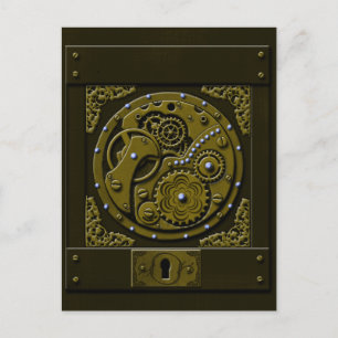 Cartão Postal Caixa de Steampunk
