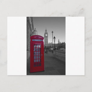 Cartão Postal Caixa de Telefone Vermelho de Londres