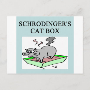 Cartão Postal caixa do gato de schrodinger