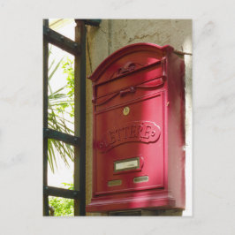 Cartão Postal Caixa postal vermelha