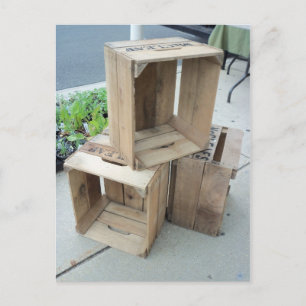 Cartão Postal Caixas de Madeira