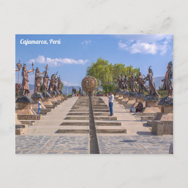 Cartão Postal Cajamarca, Perú, Alameda de los Incas (Frente)