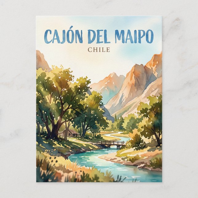 Cartão Postal Cajón del Maipo Chile (Frente)