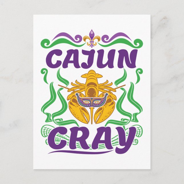 Cartão Postal Cajun Cray Crawfish Boil Louisiana Nova Orleans (Frente)