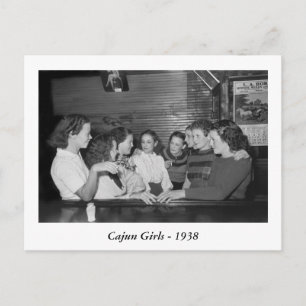 Cartão Postal Cajun Girls, 1938