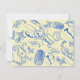 Cartão Postal Cajun Seafood Boil – Comida Costeira do Sul do Pos