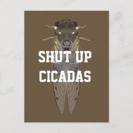 Cartão Postal Cala a boca Cicadas