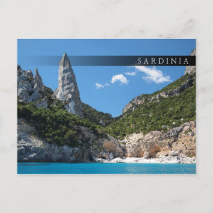Cartão Postal Cala Goloritze Beach, bar Sardenha