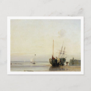 Cartão Postal Calais Pier, c.1823-24 (óleo no painel)