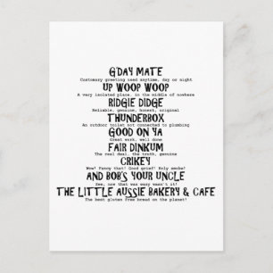 Cartão Postal Calão australiano