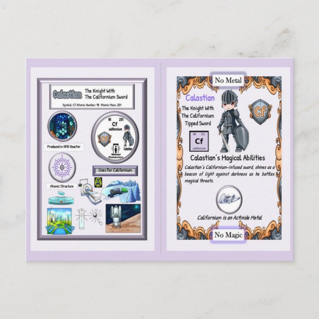 Cartão Postal Calastiano - Knight California Sword (Frente)