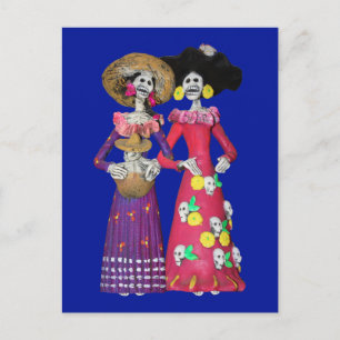 Cartão Postal Calavera Amigas