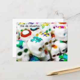 Cartão Postal Calaveras de Azúcar en día de Muertos