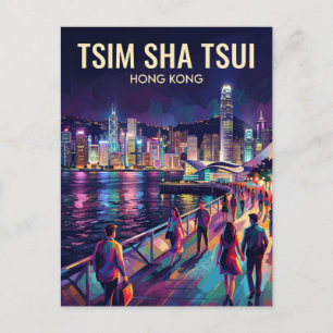 Cartão Postal Calçada de Tsim Sha Tsui Hong Kong