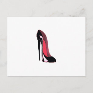 Cartão Postal Calçado Black Stiletto
