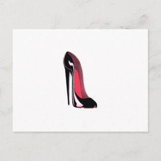Cartão Postal Calçado Black Stiletto