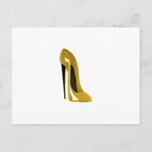 Cartão Postal Calçado Estiletto Amarelo
