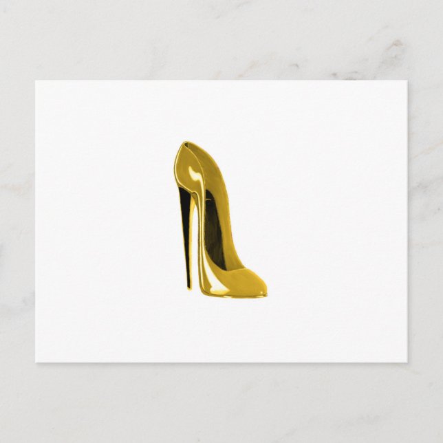 Cartão Postal Calçado Estiletto Amarelo (Frente)
