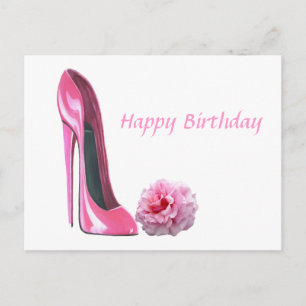 Cartão Postal Calçado Rosa Stiletto