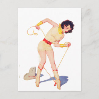 Cartão Postal Calçado Tie Cowgirl