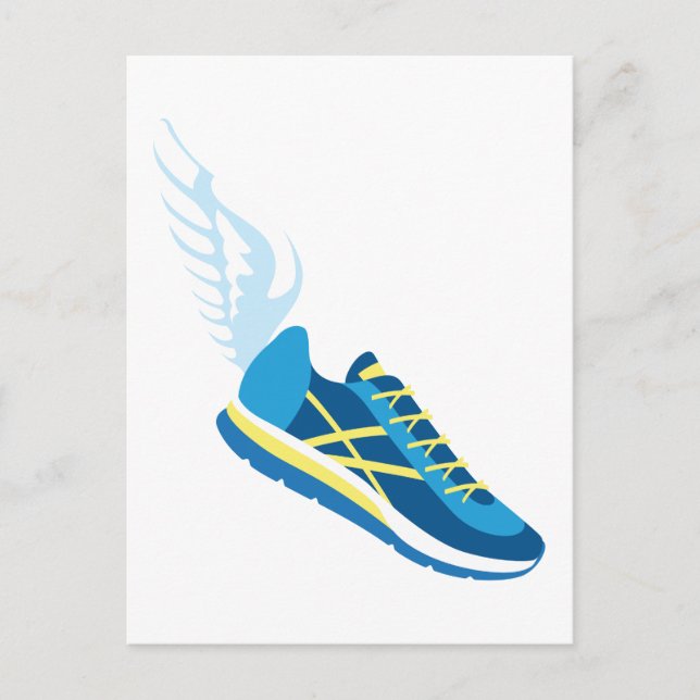 Cartão Postal Calçado Winged Running (Frente)