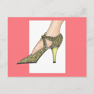 Cartão Postal calçados colocados saltos elevação do 1920