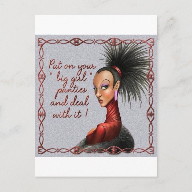 Cartão Postal calcinha de menina grande (Frente)