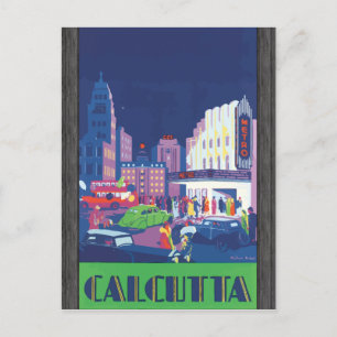 Cartão Postal Calcutá, Vintage