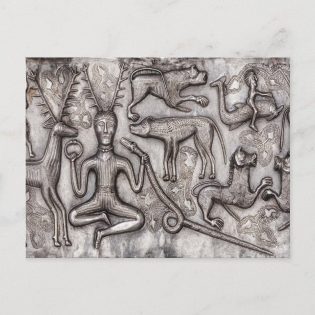 Cartão Postal Caldeirão de Gundestrup Cernunnos (Frente)