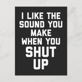 Cartão Postal Cale A Boca Engraçada