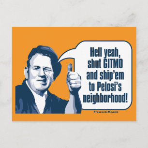 Cartão Postal Cale a Gitmo - Homem de Trabalho Sarcástico