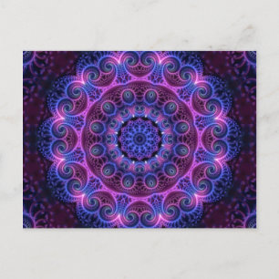 Cartão Postal Caleidoscópio Apofise Mandala Corações