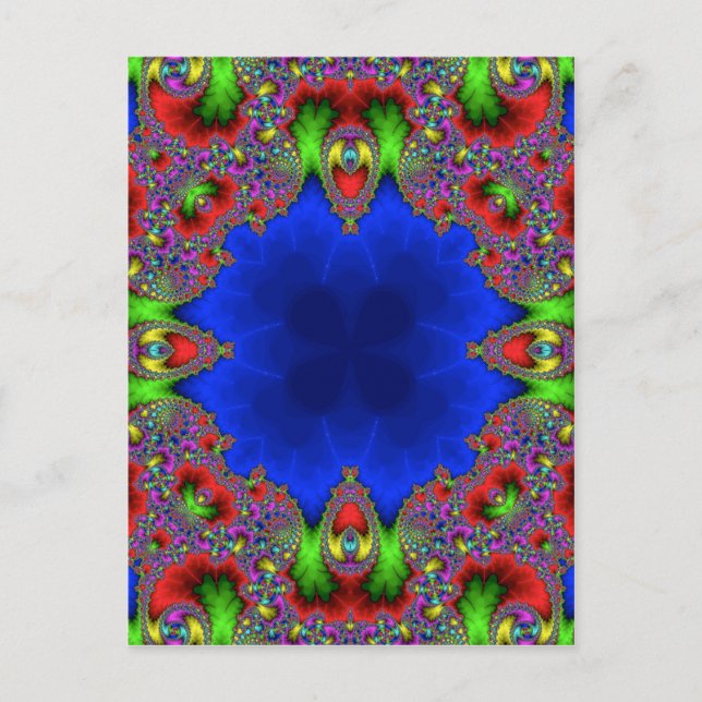 Cartão Postal Caleidoscópio Fractal 483 (Frente)