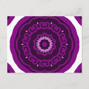 Cartão Postal Caleidoscópio púrpura