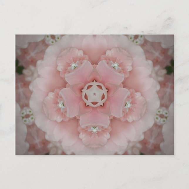 Cartão Postal Caleidoscópio Rosa (Frente)