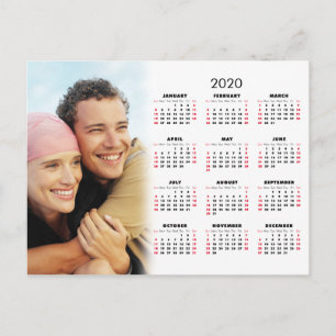 Cartão Postal Calendário 2020 Sua Foto