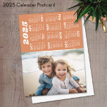 Cartão Postal Calendário 2025 - assunto de foto vertical inferio<br><div class="desc">Um calendário moderno e básico de 2025 com sua foto vertical favorita. Use uma foto com o assunto na parte inferior 1/3 da foto.</div>