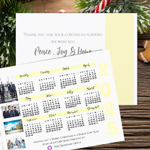 Cartão Postal Calendário 2025 Foto Corporativo Natal Ano Novo