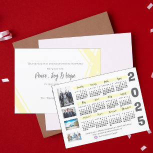 Cartão Postal Calendário 2025 Foto de Natal Corporativo Ano Novo