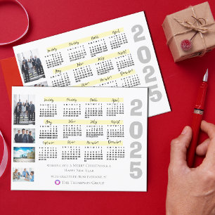 Cartão Postal Calendário 2025 Foto Natal Corporativo Ano Novo