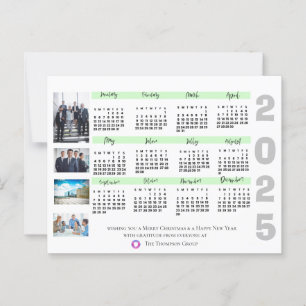 Cartão Postal Calendário 2025 Foto Natal Corporativo Ano Novo