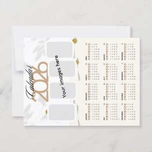 Cartão Postal Calendário 2026 com imagem