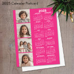 Cartão Postal Calendário com 4 Colagem de Fotos<br><div class="desc">Uma colagem de 4 fotos com um calendário. Um item divertido para o Ano Novo. Adicionar 4 fotos quadradas a este design. Com um pouco de trabalho,  você pode alterar a cor do plano de fundo e a cor do calendário ao clicar na opção personalizar e escolher cores diferentes.</div>