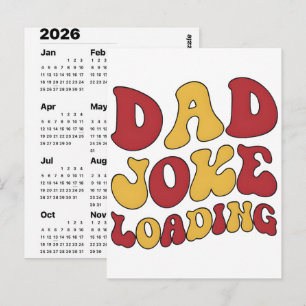 Cartão Postal Calendário de Advento de Piadas do Papai 2026 Cont