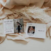 Calendário de Caligrafia Moderna Salvar o Cartão-P