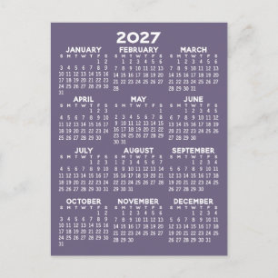 Cartão Postal Calendário de Exibição de Ano de cheio - Mínimo Bá