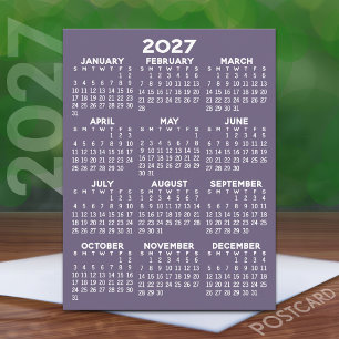 Cartão Postal Calendário de Exibição de Ano de cheio - Mínimo Bá