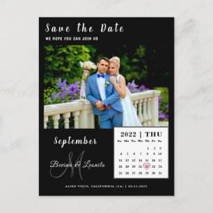 Cartão Postal Calendário de Fotografias Personalizado Simples Gu