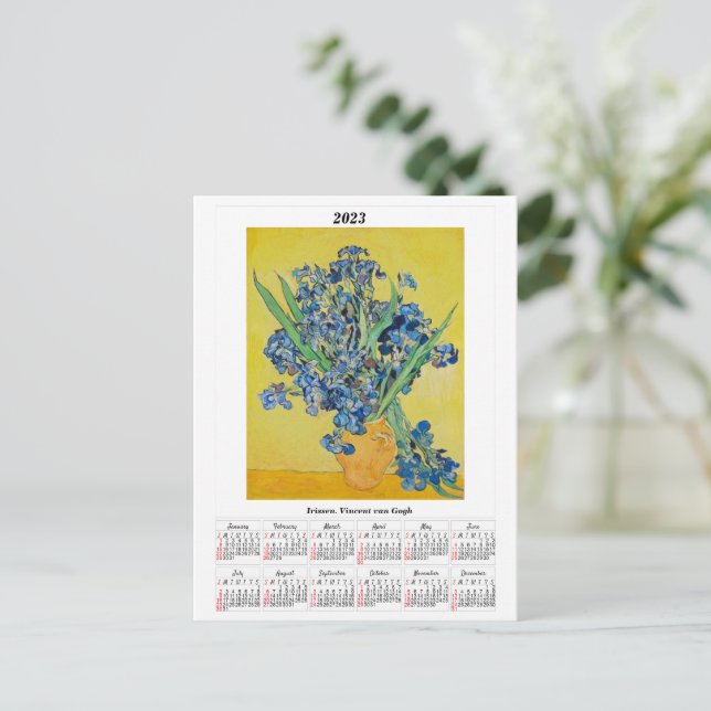 Cartão Postal Calendário de Irissen para 2023 Vincent van Gogh (Em pé/Frente)